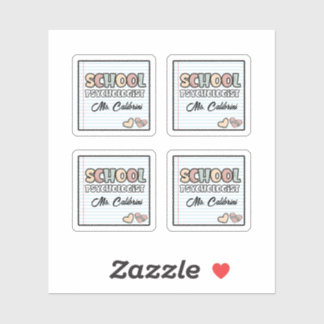 Papper skolpsykolog i Cute Notebook Klistermärken