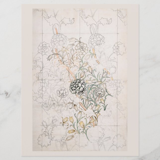 PAPPER SKRIPBOK: WILLIAM MORRIS: VILD TULIP (Framsida)