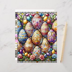 Papper skyddsling av mönstrad glasskiva i Påsk