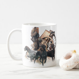 Papper skylt för tysk hörselmarkör kaffemugg