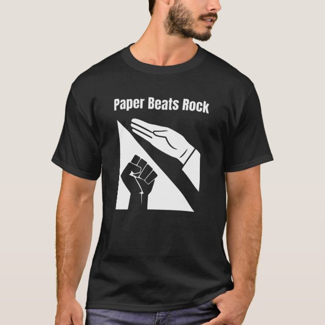 Papper Slår Sten T-Shirt (Framsida)