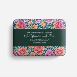 Papper soap-förpackning - utskrift av boho-blommig flygblad