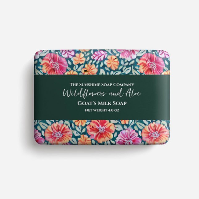 Papper soap-förpackning - utskrift av boho-blommig flygblad (Skapare uppladdad)