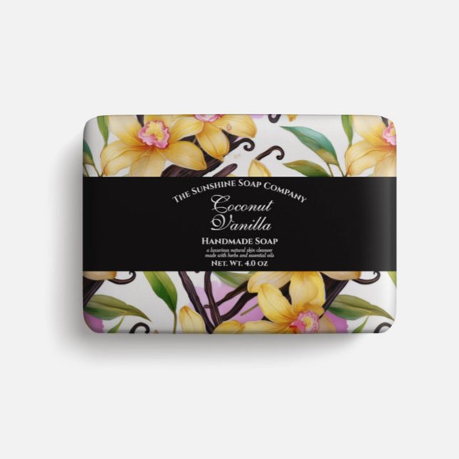 Papper soap-förpackning - Vanilla Orchids och Bean Flygblad (Skapare uppladdad)
