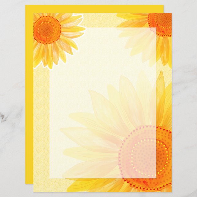 Papper solrosskikt (Fram/baksida)