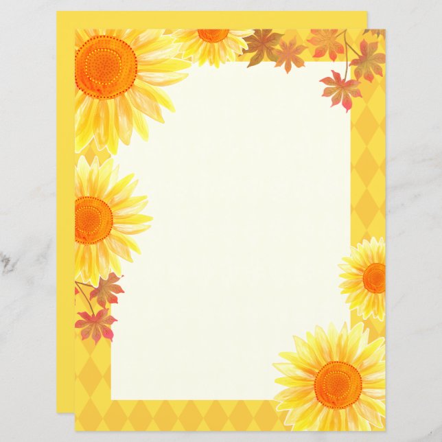 Papper solrosskikt (Fram/baksida)