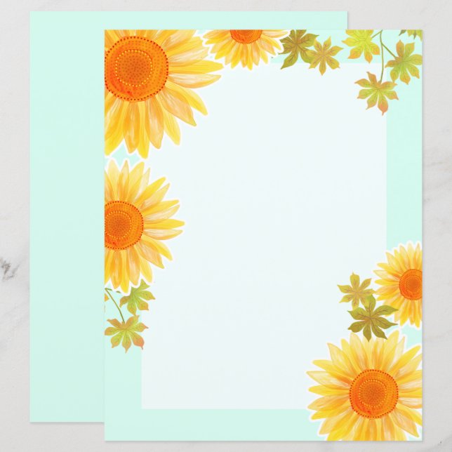 Papper solrosskikt (Fram/baksida)