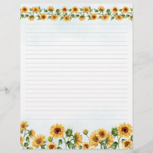Papper solrossolrosskiktslängd Blommigt med vatten