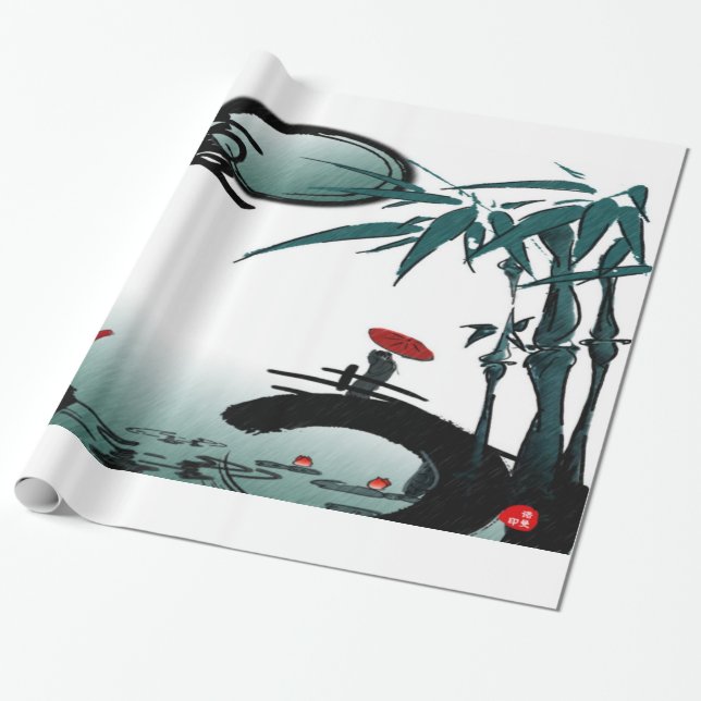 Papper sommaruppehåll presentpapper (Utrullad)