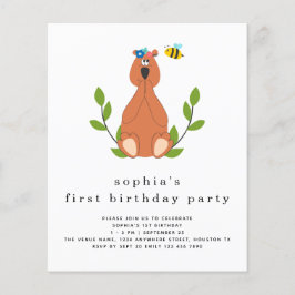 PAPPER | Stam Björn 1:a födelsedag Party Inbjudan Flygblad