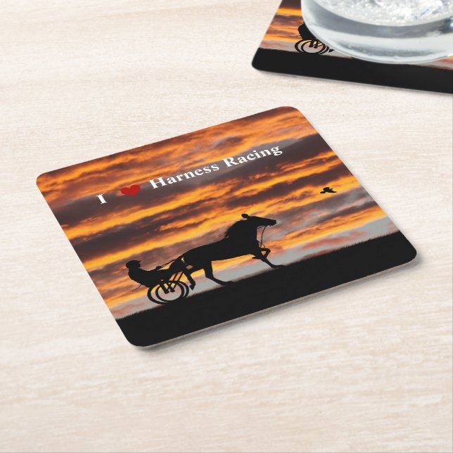Papper standarrastrotting Racehorse Underlägg (Vinklad)