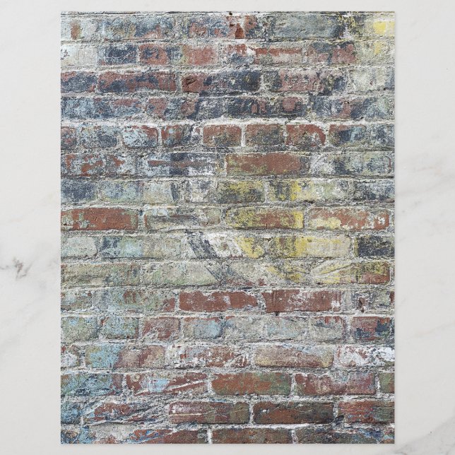 Papper Stonewzed Brick Wall Background Scrapbook (Framsida)