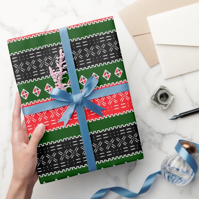 Papper svällning av rött svart och Grönt Presentpapper (Gifting)