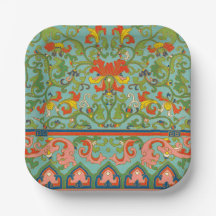 Papper Tallrikar för kinesisk design