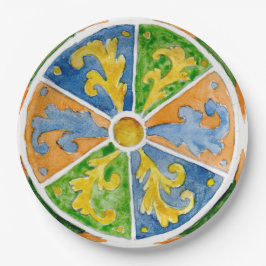 Papper tallrikar SCT_P7-1 Traditional Sicilian des