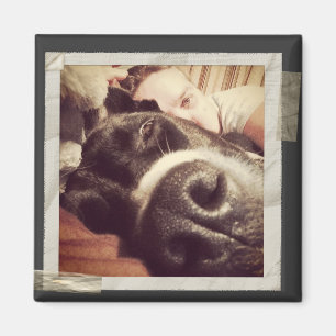 Papper tejpat gammalt Instagram för ram foto Magnet