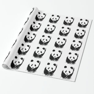 Papper textning av Panda-inslagning Presentpapper