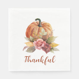 Papper Thanksgiving för tacksam fallkula Pappersservett