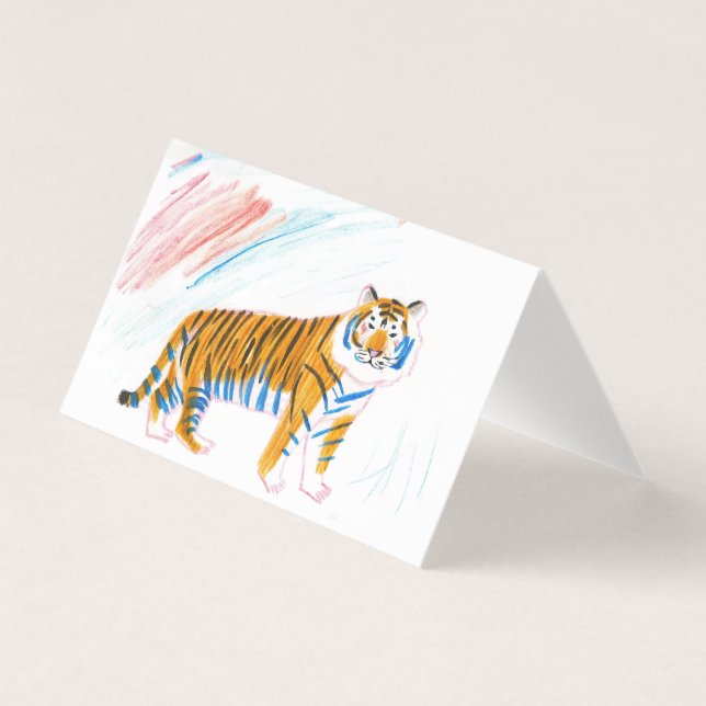 Papper tiger kort (Framsida)