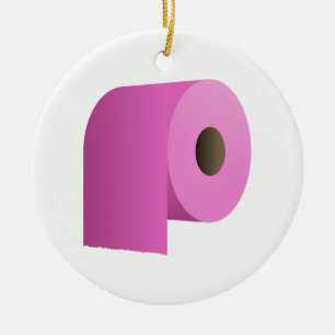 Papper toalett julgransprydnad keramik