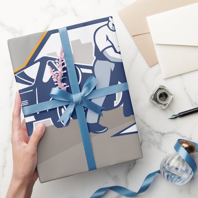 Papper tömning av avloppsbrunn presentpapper (Skapare uppladdad)