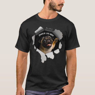 Papper Tone Pug Life Gift för djurfoder T Shirt