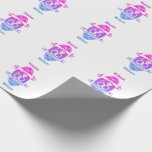 Papper traditionell 1:a Bröllop-årsdag Presentpapper<br><div class="desc">En formgivning för ett gift par som firar sin första, pappra bröllop-årsdag. Han är en symbol med pappra årsdagen, ett år och länkade bröllop ringar. Papper är den traditionella presenten för första bröllop-årsdagen. Du kan anpassa make och hustru namn. Om du vill ha hjälp med att anpassa den här utformningen...</div>