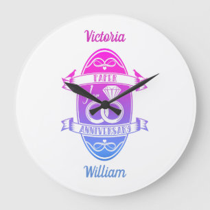 Papper traditionell 1:a Bröllop-årsdag Stor Klocka