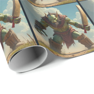 Papper troll Bakk Cricket Birthday Wrap Presentpapper