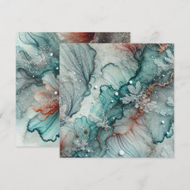 Papper tryckbar Frosty Fall Alcohol Bläck-skrapbok Inbjudningar