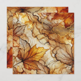 Papper tryckbar Höst löv Bläck-avtrycksbok Inbjudningar