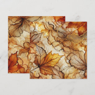 Papper tryckbar Höst löv Bläck-avtrycksbok Inbjudningar