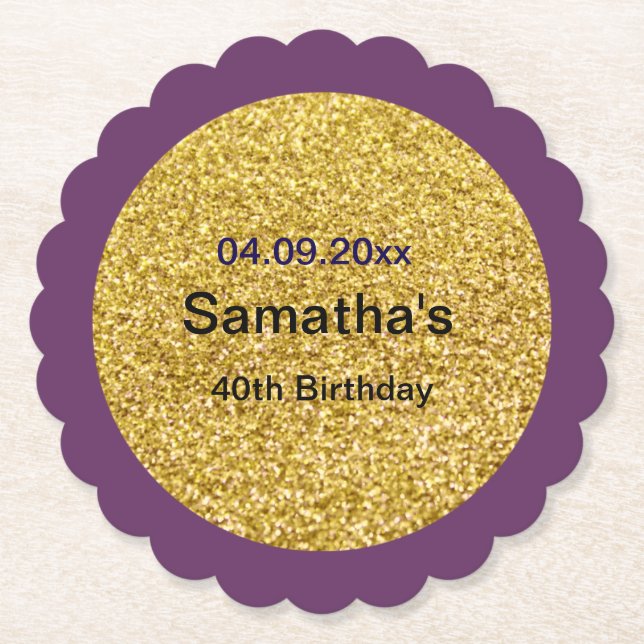 Papper Underlägg 40-årsdag (Framsida)