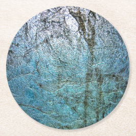 Papper Underlägg,Abstraktens blå dekorativa underl Underlägg Papper Rund