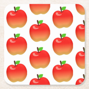 Papper Underlägg av äpple mönster för Party Fi Kvadrat
