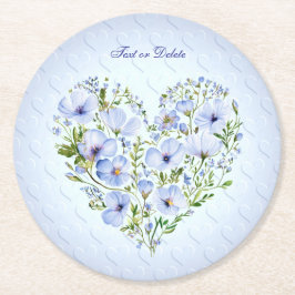 Papper Underlägg av blå Blommigt