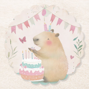 Papper Underlägg av Capybara Birthday Bash Party D