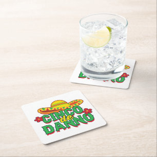 Papper Underlägg av Cinco de Danno Fiest Square Kvadrat