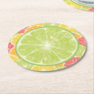 Papper Underlägg av Citrus Slices Round