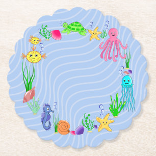 Papper Underlägg av Cute Sea Life