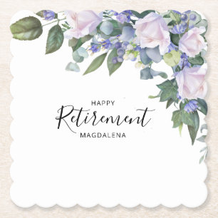 Papper Underlägg av den blå Blommigten Pension Par