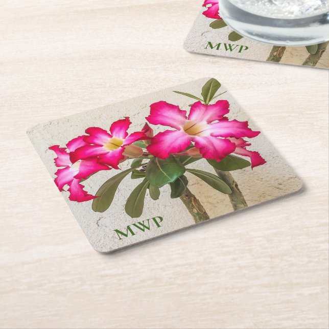 Papper Underlägg av Desert Ro Flowers Kvadrat (Vinklad)