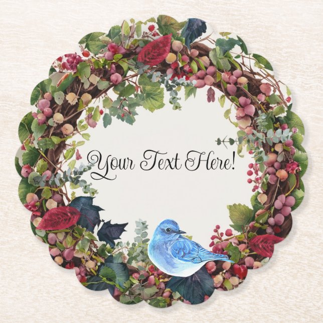 Papper Underlägg av fågel och andedräkt (Framsida)