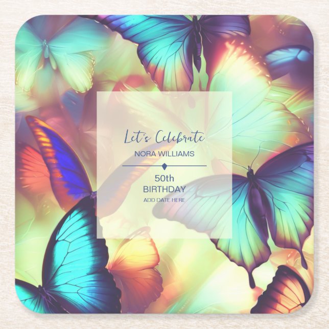 Papper Underlägg av fjäril (Framsidan)