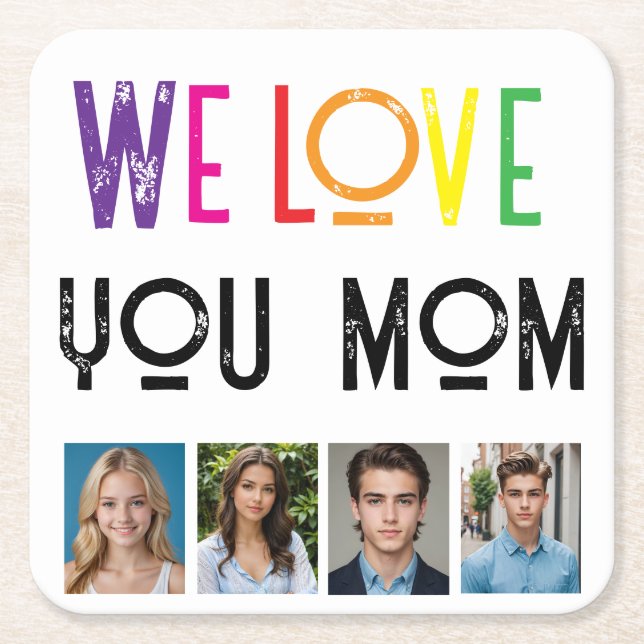 Papper Underlägg av foto från kärlek mamma (Framsidan)