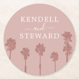 Papper Underlägg av Handflatan Träd Bröllop Suite 