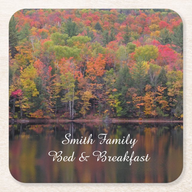 Papper Underlägg av höst löv Fall Färg Scene Kvadrat (Framsidan)