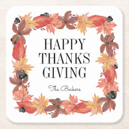 Papper Underlägg av höst löv Thanksgiving