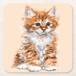 Papper Underlägg av kute Kvadrat