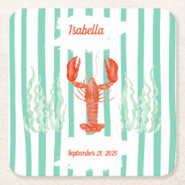 Papper Underlägg av laduster Boil - Seafood Party Kvadrat